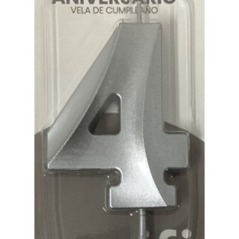 vela 14,5cm prata nº 4