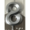 vela 14,5 cm prata nº 8