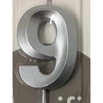 vela 14,5 cm prata nº 9