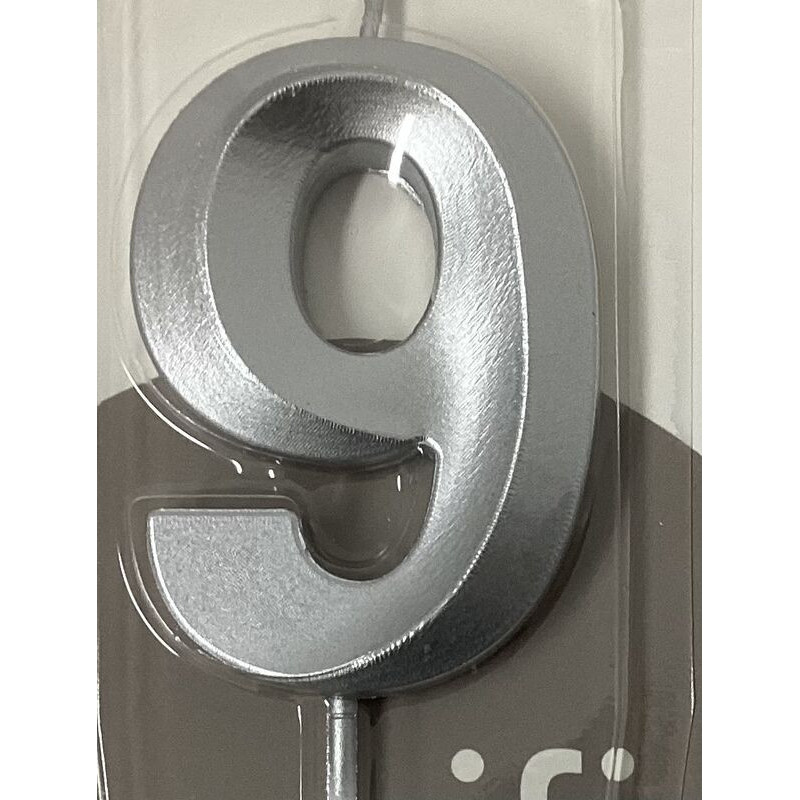 vela 14,5 cm prata nº 9