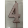 Vela 4,5 cm rose gold nº 4