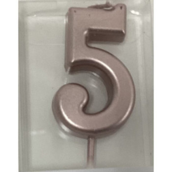 Vela 4,5 cm rose gold nº 5