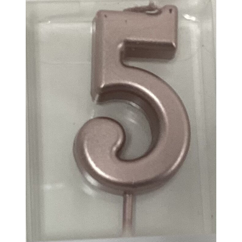 Vela 4,5 cm rose gold nº 5