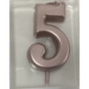 Vela 4,5 cm rose gold nº 5