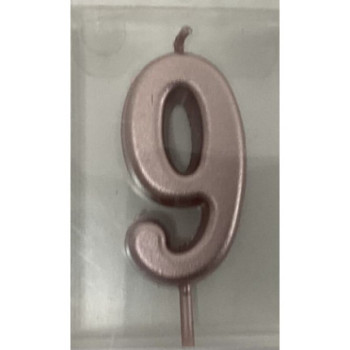 Vela 4,5 cm rose gold nº 9