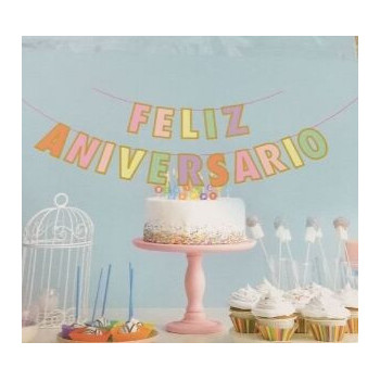 Grinalda Feliz Aniversário 5m - 16 pças