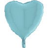 Balão foil coração azul pastel 18"/46cm