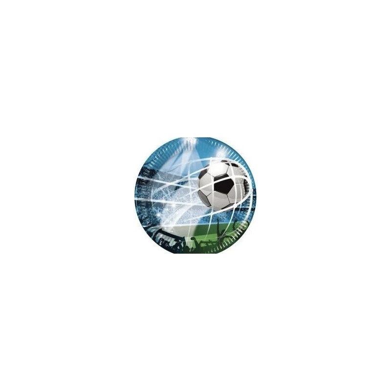 8 pratos 23 cm Futebol  - (wm)