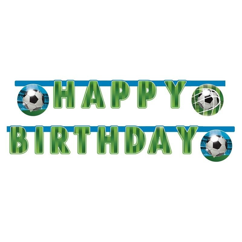 Banner Happy Birthay 2m-  Futebol