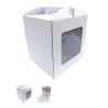 Caixa para bolo 30x30x33 com janela branca