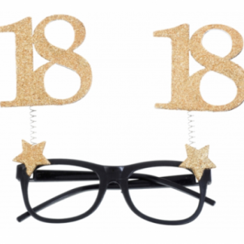 Óculos 18 anos dourado e preto