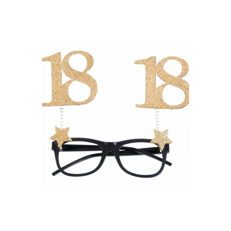 Óculos 18 anos dourado e preto
