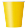 14 copos papel amarelos 270 ml