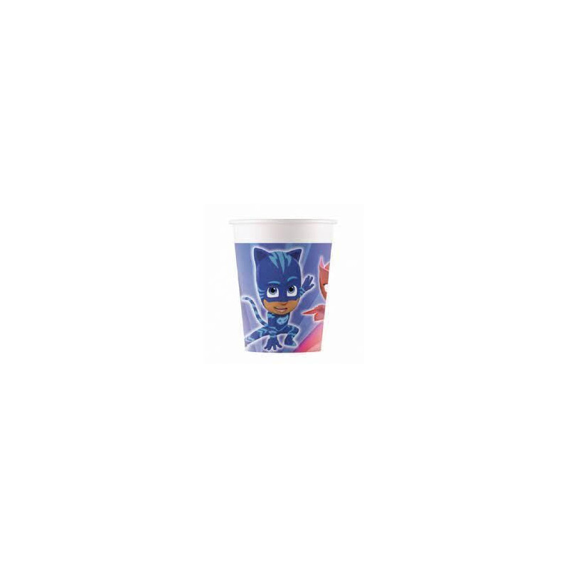 8 Copos Papel 200ml - Pj Masks