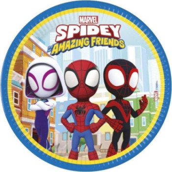 8 Pratos 23cm - Spidey - next generation