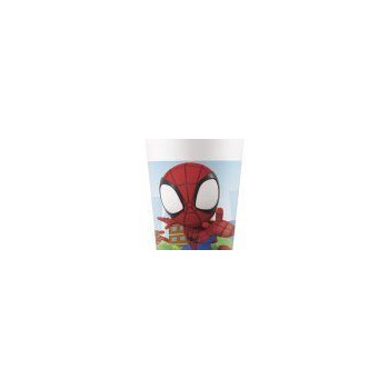 8 Copos  200ml - Spidey