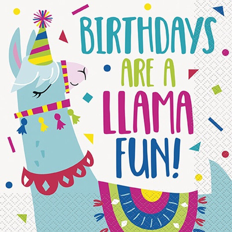 16 Guardanapos Lama Birthdays