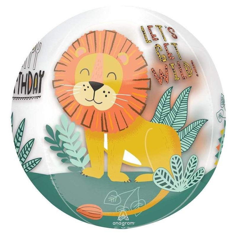 Orbz Get Wild Birthday Foil balão 38x40cm