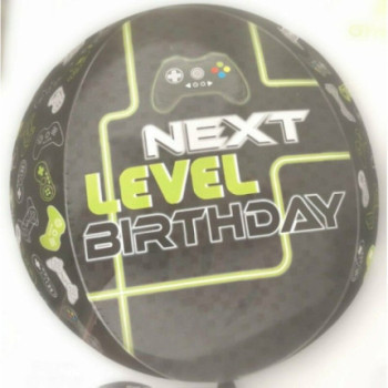 Orbz Level up Birthday Foil balão 38x40cm