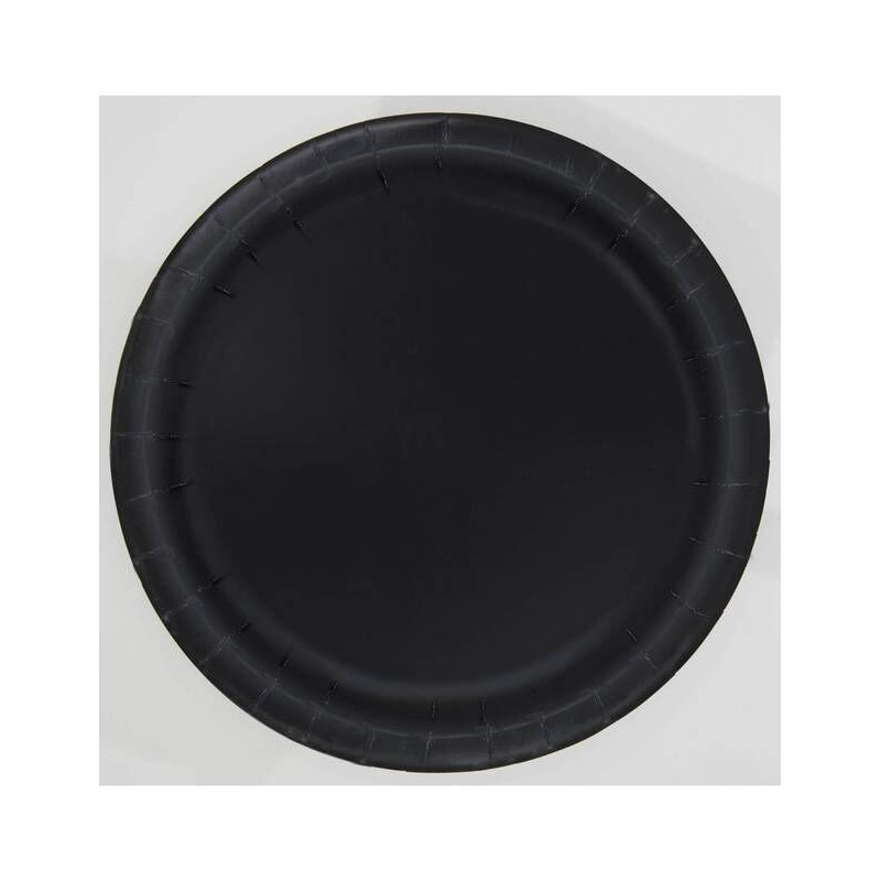 20 pratos 17.1 cm preto