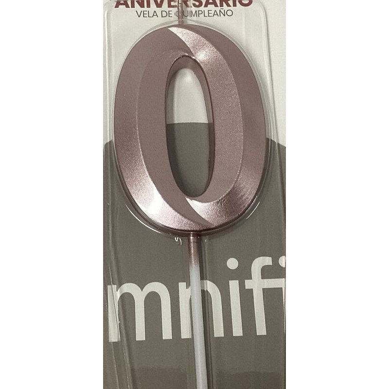 Vela 14,5 cm rose gold Nº 0