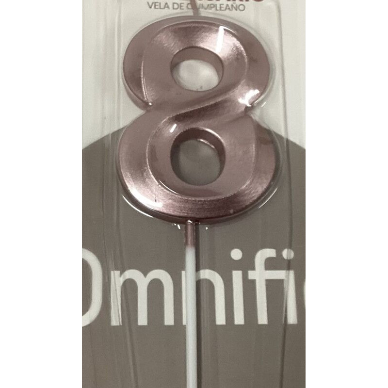 Vela 14,5 cm rose gold Nº 8