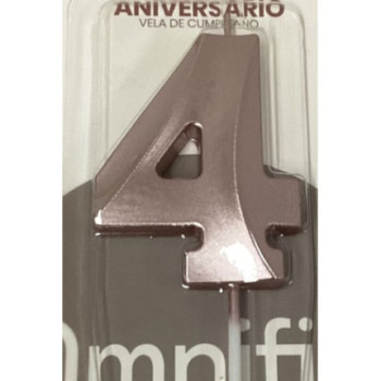 Vela 14,5 cm rose gold Nº 4