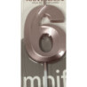 Vela 14,5 cm rose gold Nº 6