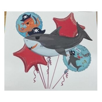 Kit de balões tubarão pirata - 5 pcas