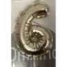 vela de aniversário 14 cm dourada Nº 6