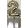vela de aniversário 14 cm dourada Nº 2
