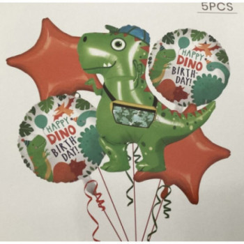 Kit de balões dinossauros - 5 pças
