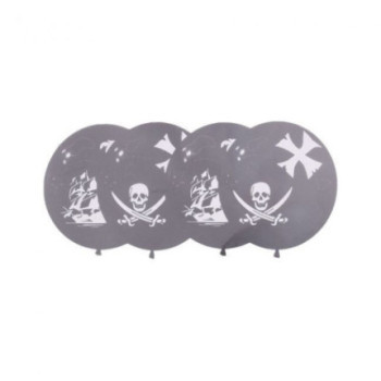 5 balões latex 30 cm - 12" Piratas