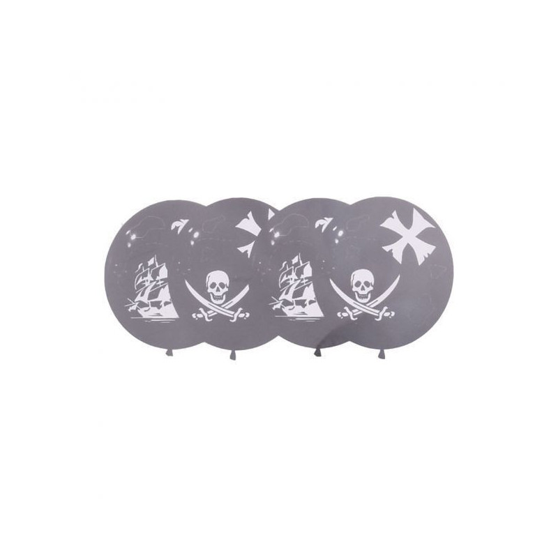 5 balões latex 30 cm - 12" Piratas