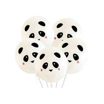 5 balões latex 30cm - 12" Panda