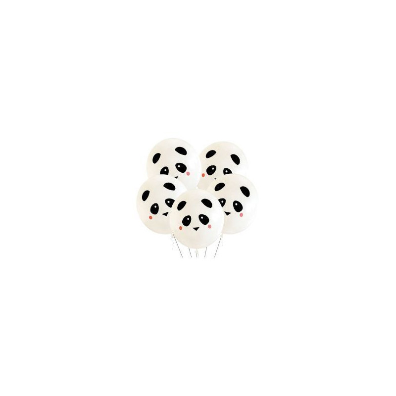 5 balões latex 30cm - 12" Panda