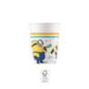 8 copos de papel Minions 200ml