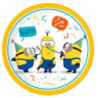 8 pratos de papel Minions 23cm