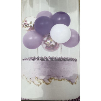 Topo de bolo balões lilás