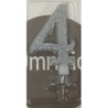 Vela 7 cm prata com brilhantes nº 4