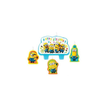 Conj. 4 velas Minions