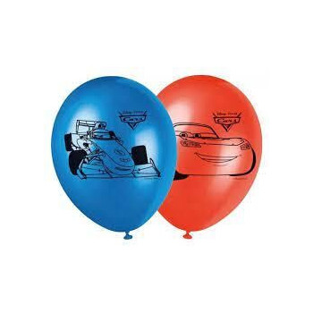 8 balões latex 11" Cars