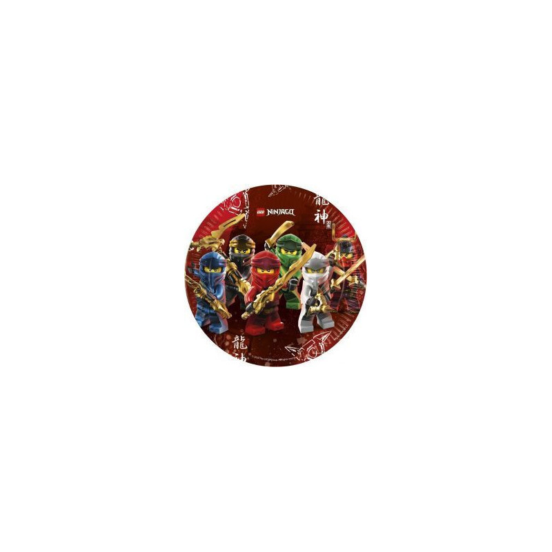 8 pratos 23 cm Lego Ninjago