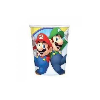 8 copos 250 ml Super Mário