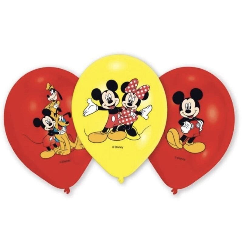 6 balões latex 11" Mickey