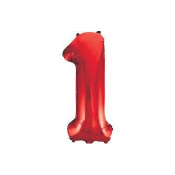 Balão nº1 vermelho 86,5cm