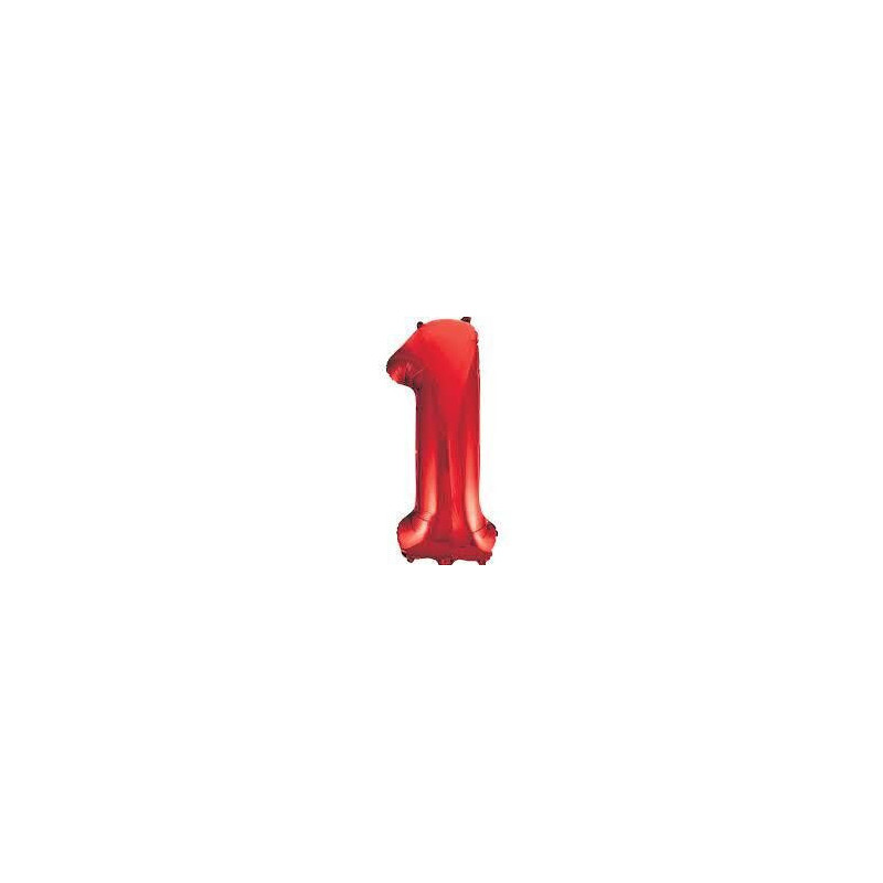Balão nº1 vermelho 86,5cm