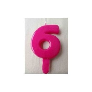 vela magenta 9,5 cm nº 6