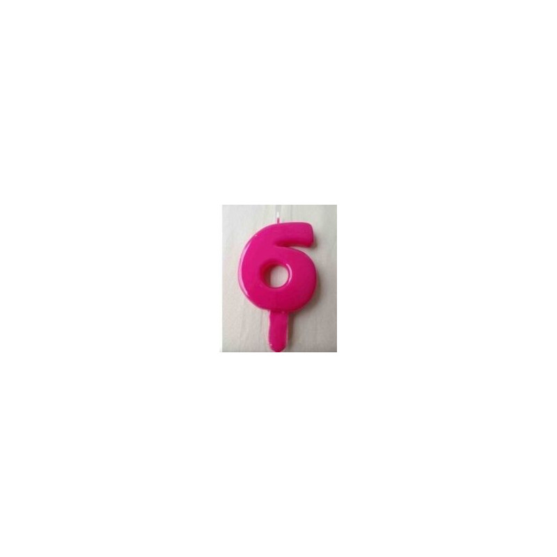 vela magenta 9,5 cm nº 6