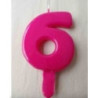 vela magenta 9,5 cm nº 6